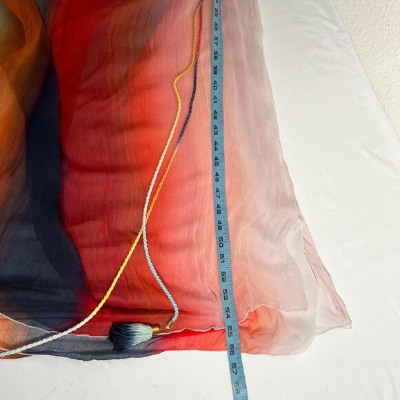 NWT Karina Grimaldi REVOLVE Brava One Shoulder Maxi Dress Sheer Multicolor M - Picture 7 of 16